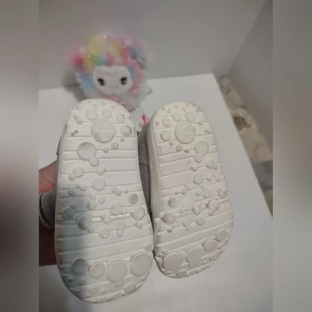 Carter's Silver Baby Shoes with Bow